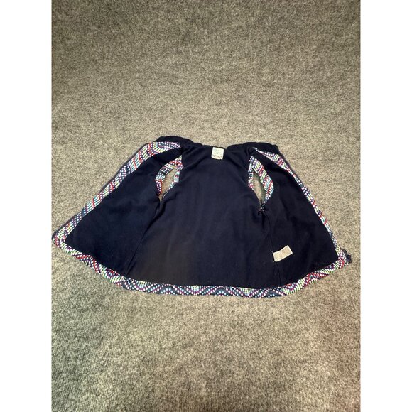 Old Navy girls 6-7 Puffer Vest SDot Chevron Pattern Polyester Navy Multi-Color - Picture 13 of 13